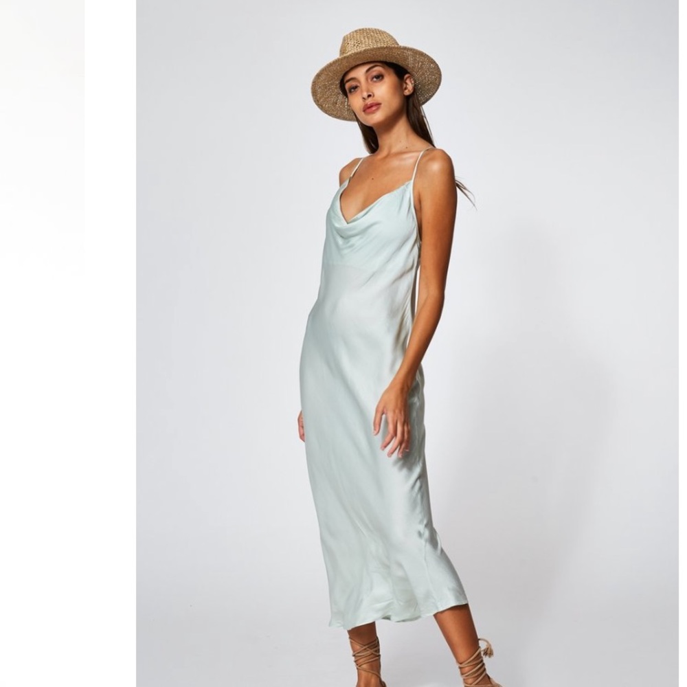 Young fabulous & broke SWEETIE SLIP DRESS IN WATER